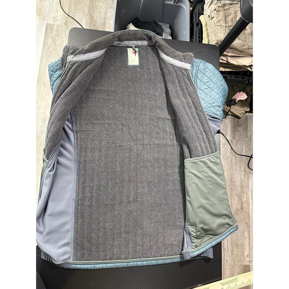 Relwen Vertical Insulator Quilted Hybrid Jacket Fleece Lined Blue Full Zip 2XL - Picture 9 of 11